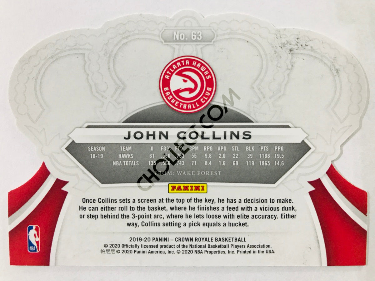 John Collins - Atlanta Hawks 2019-20 Panini Crown Royale #63