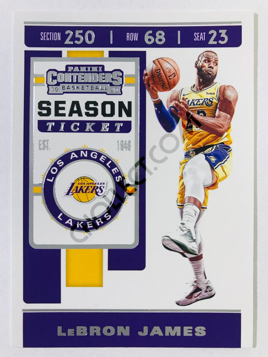 LeBron James - Los Angeles Lakers 2019-20 Panini Contenders Season Ticket #70