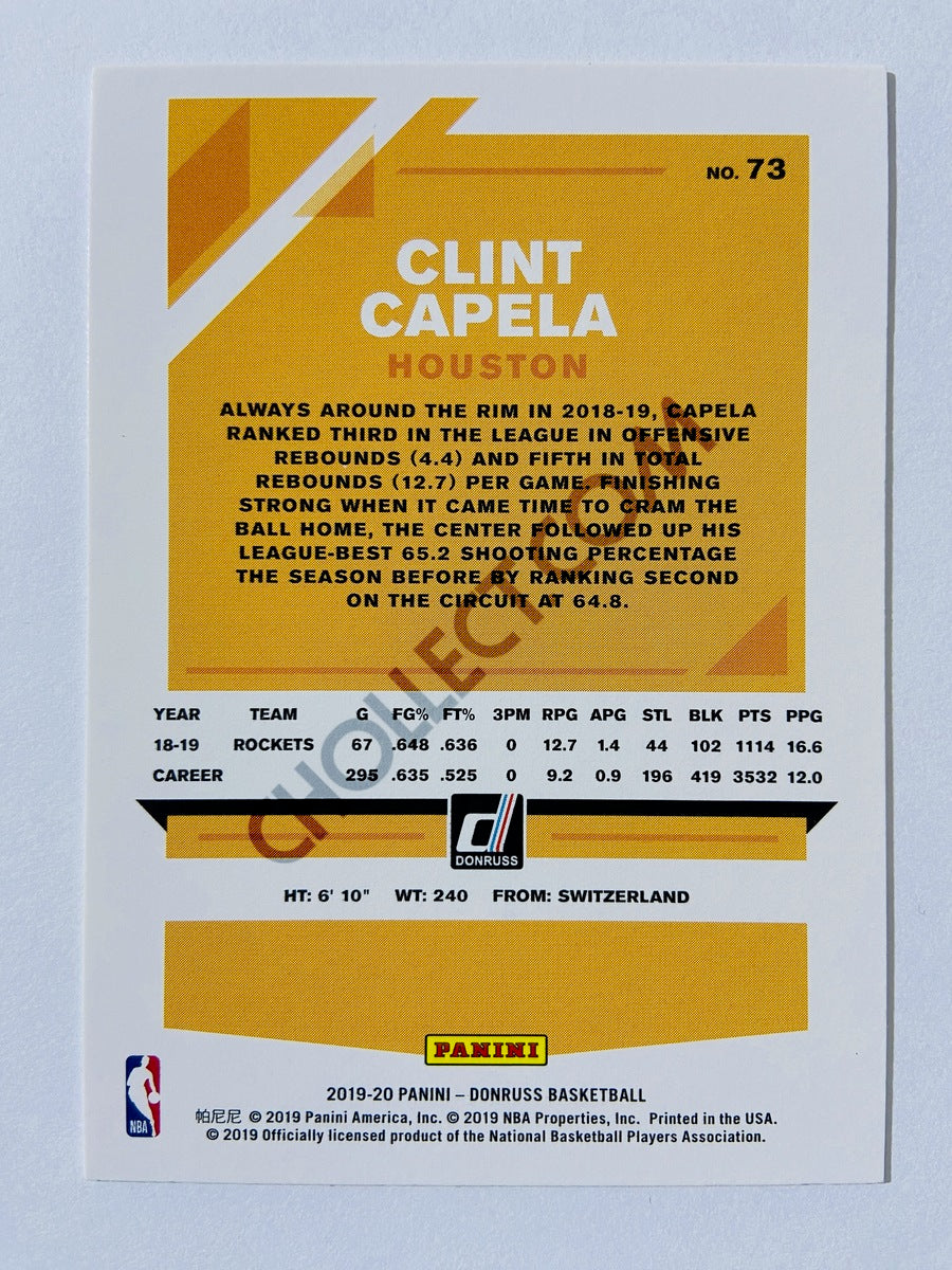 Clint Capela – Houston Rockets 2019-20 Panini Donruss #73