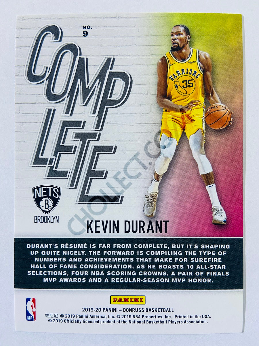 Kevin Durant - Brooklyn Nets 2019-20 Panini Donruss Complete Players Insert #9