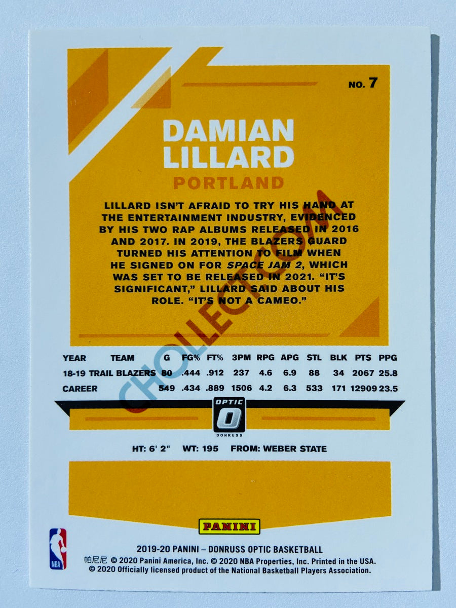 Damian Lillard - Portland Trail Blazers 2019-20 Panini Donruss Optic #7