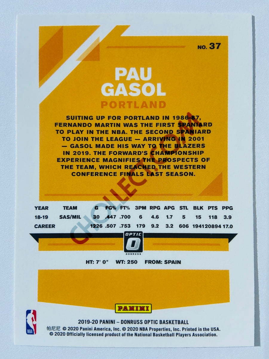 Pau Gasol - Portland Trail Blazers 2019-20 Panini Donruss Optic #37