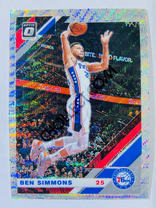 Ben Simmons - Philadelphia 76ers 2019-20 Panini Donruss Optic Silver Wave Parallel #55