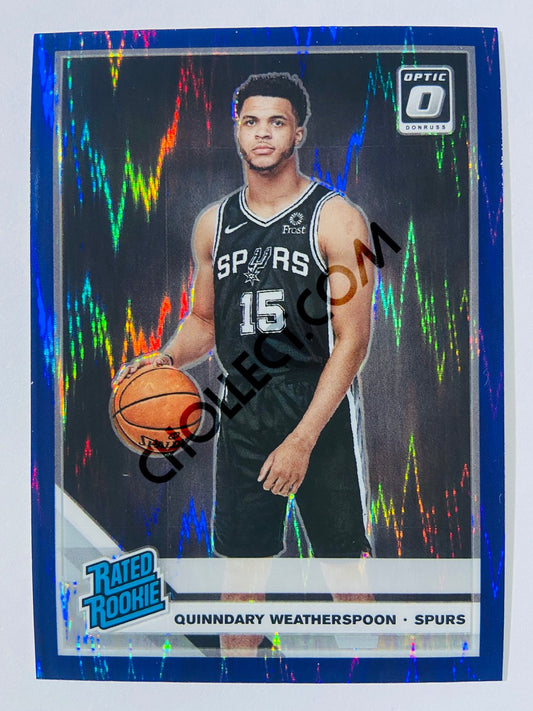 Quinndary Weatherspoon - San Antonio Spurs 2019-20 Panini Donruss Optic Rated Rookie Purple Shock #175