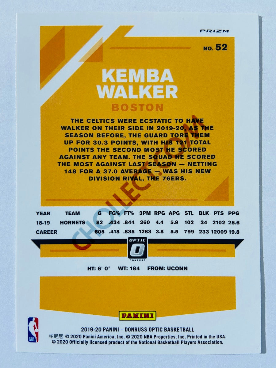 Kemba Walker - Boston Celtics 2019-20 Panini Donruss Optic Silver Wave Parallel #52