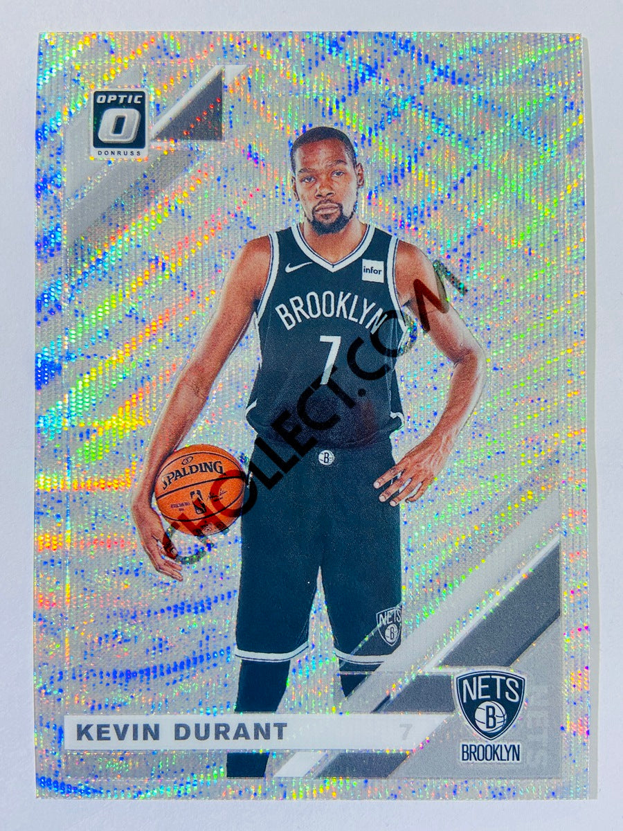 Kevin Durant - Brooklyn Nets 2019-20 Panini Donruss Optic Silver Wave Parallel #112
