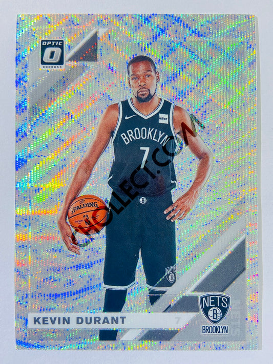 Kevin Durant - Brooklyn Nets 2019-20 Panini Donruss Optic Silver Wave Parallel #112