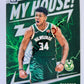 Giannis Antetokounmpo - Milwaukee Bucks 2019-20 Panini Donruss Optic My House! Insert #5