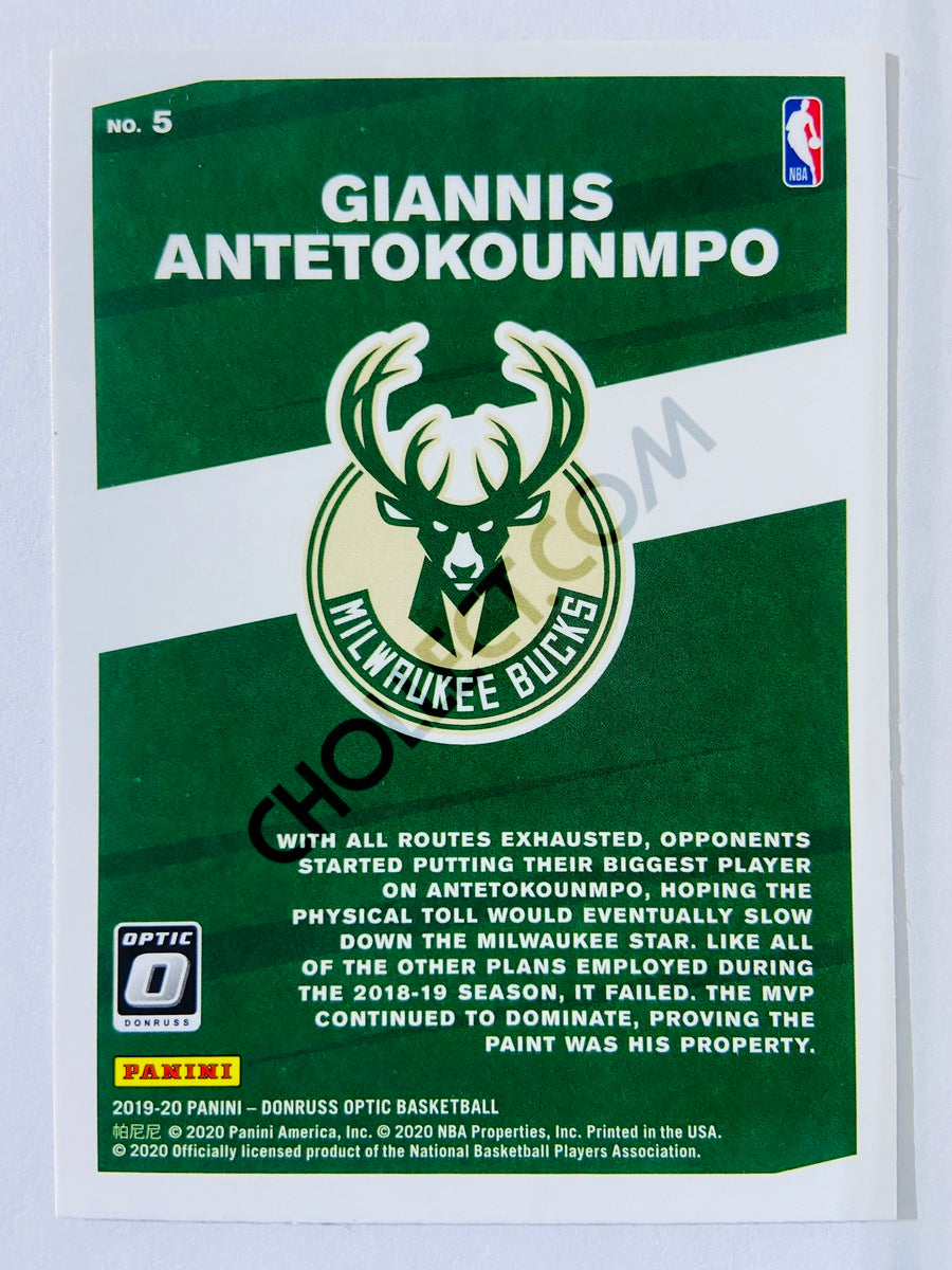 Giannis Antetokounmpo - Milwaukee Bucks 2019-20 Panini Donruss Optic My House! Insert #5