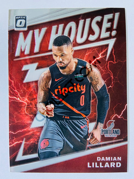 Damian Lillard - Portland Trail Blazers 2019-20 Panini Donruss Optic My House! Insert #10