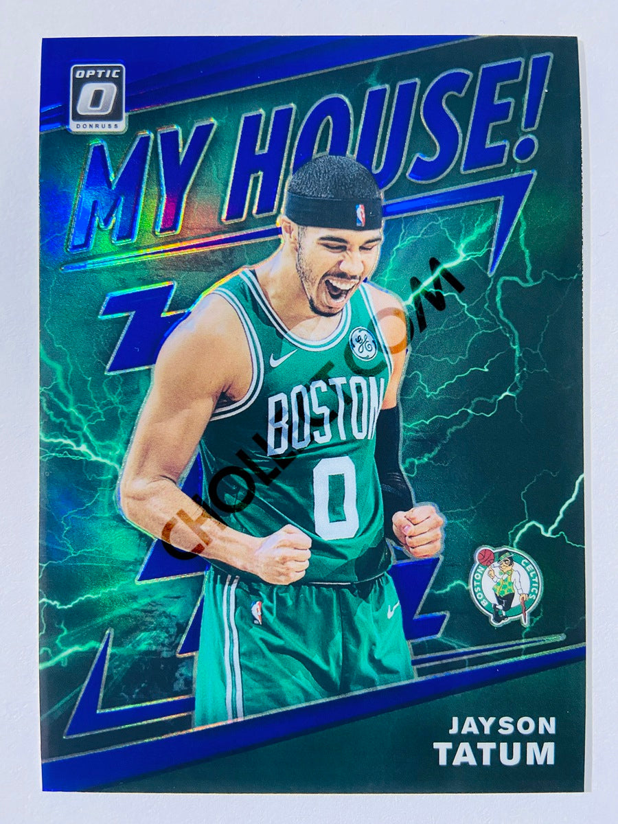 Jayson Tatum - Boston Celtics 2019-20 Panini Donruss Optic My House! Purple Parallel #11