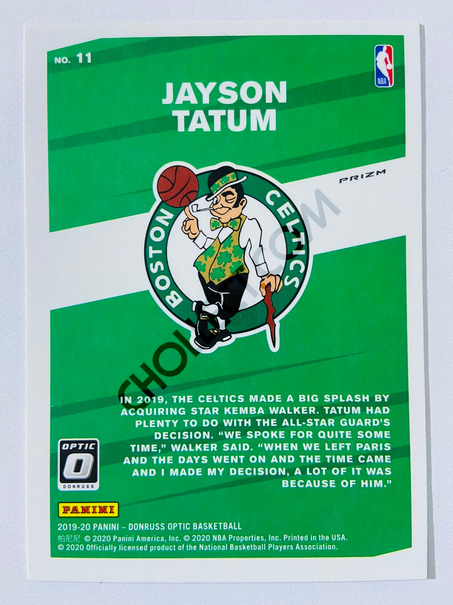 Jayson Tatum - Boston Celtics 2019-20 Panini Donruss Optic My House! Purple Parallel #11