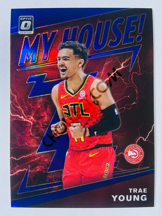 Trae Young - Atlanta Hawks 2019-20 Panini Donruss Optic My House! Purple Parallel #18