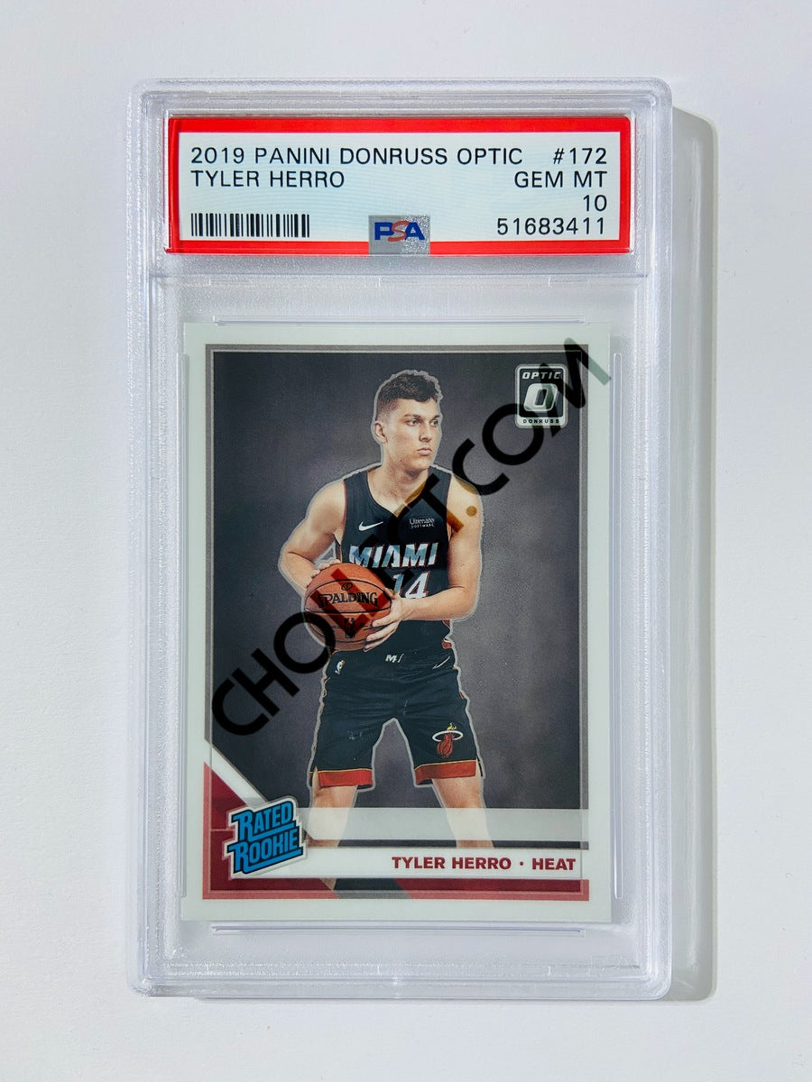 Tyler Herro – Miami Heat 2019-20 Panini Donruss Optic Rated Rookie #172 [PSA 10] SN: 51683411