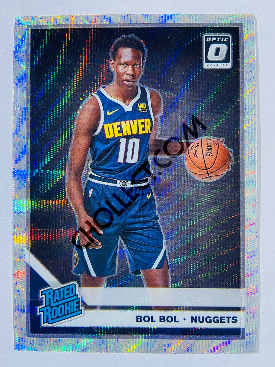 Bol Bol - Denver Nuggets 2019-20 Panini Donruss Optic Rated Rookie Silver Wave Parallel RC Rookie #162