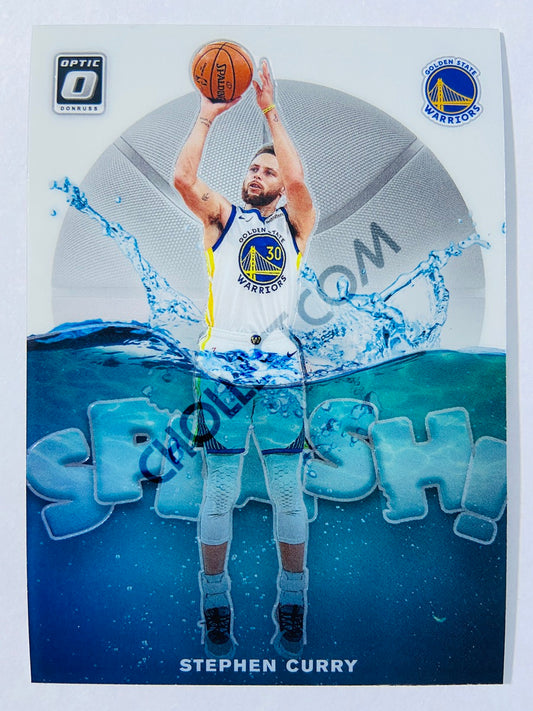 Stephen Curry - Golden State Warriors 2019-20 Panini Donruss Optic Splash! Insert #4