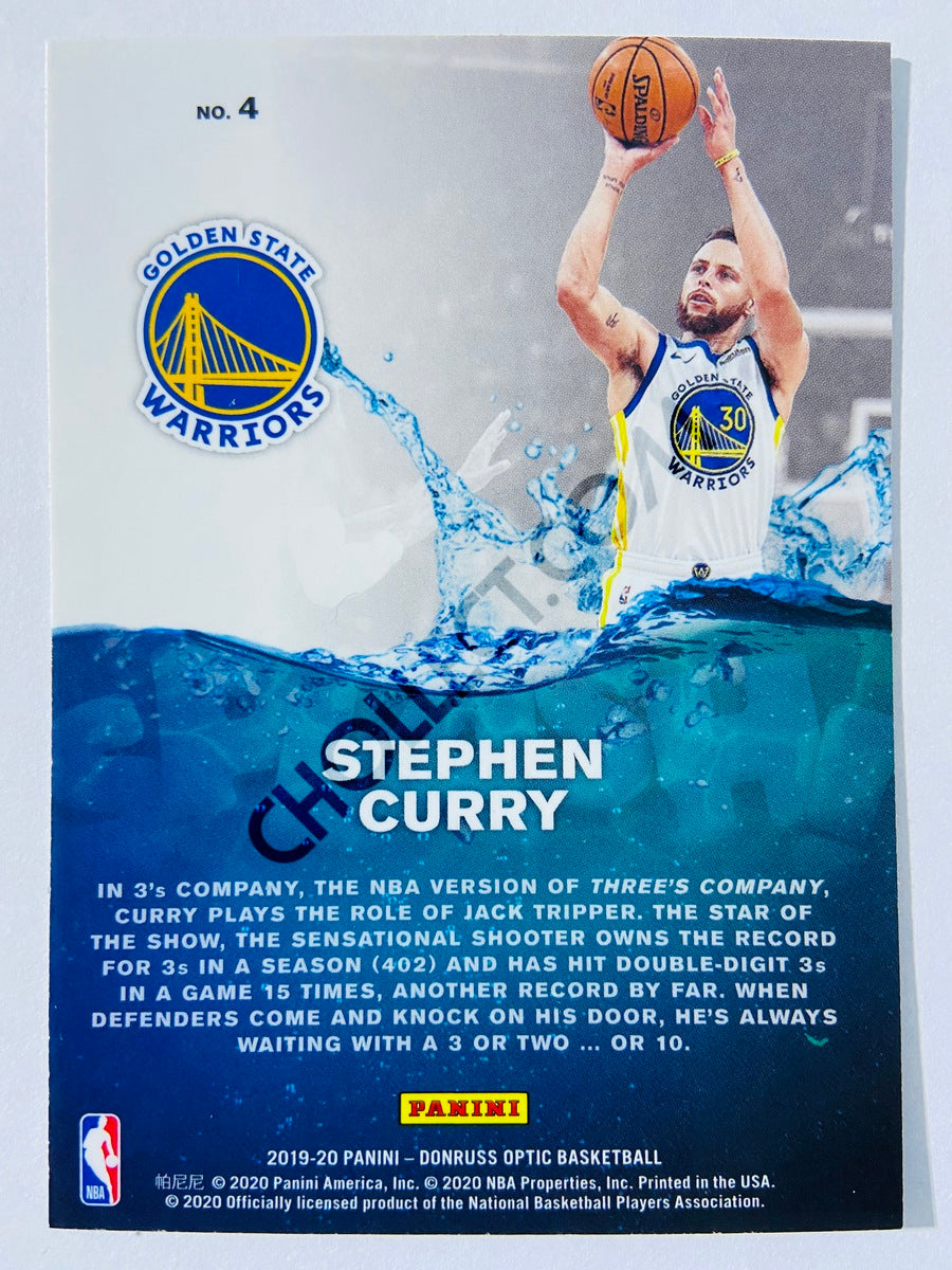 Stephen Curry - Golden State Warriors 2019-20 Panini Donruss Optic Splash! Insert #4