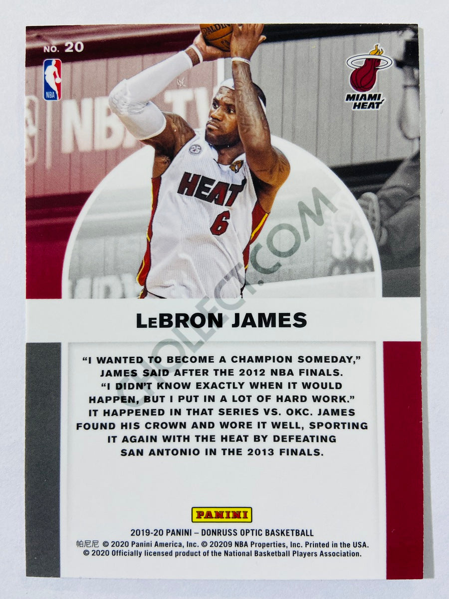 LeBron James - Miami Heat 2019-20 Panini Donruss Optic Winner Stays #20