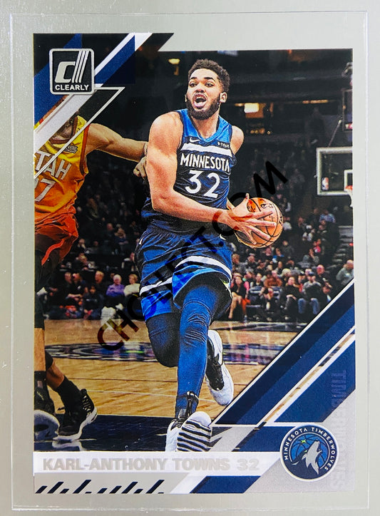 Karl-Anthony Towns - Minnesota Timberwolves 2019-20 Panini Donruss Clearly #26