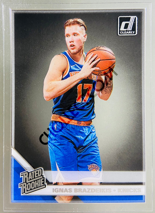 Ignas Brazdeikis - New York Knicks 2019-20 Panini Donruss Clearly Rated Rookie #91