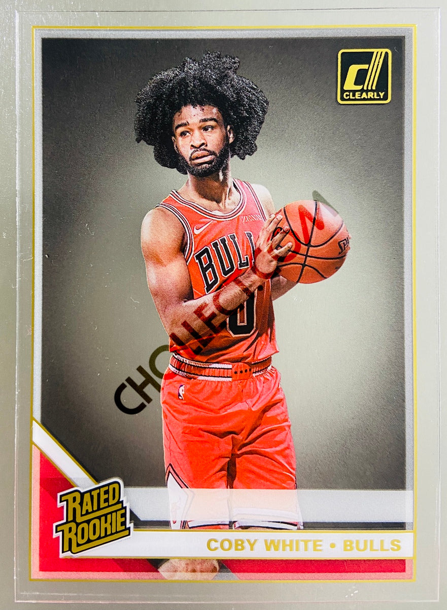Coby White - Chicago Bulls 2019-20 Panini Donruss Clearly Gold Parallel Rated Rookie #56