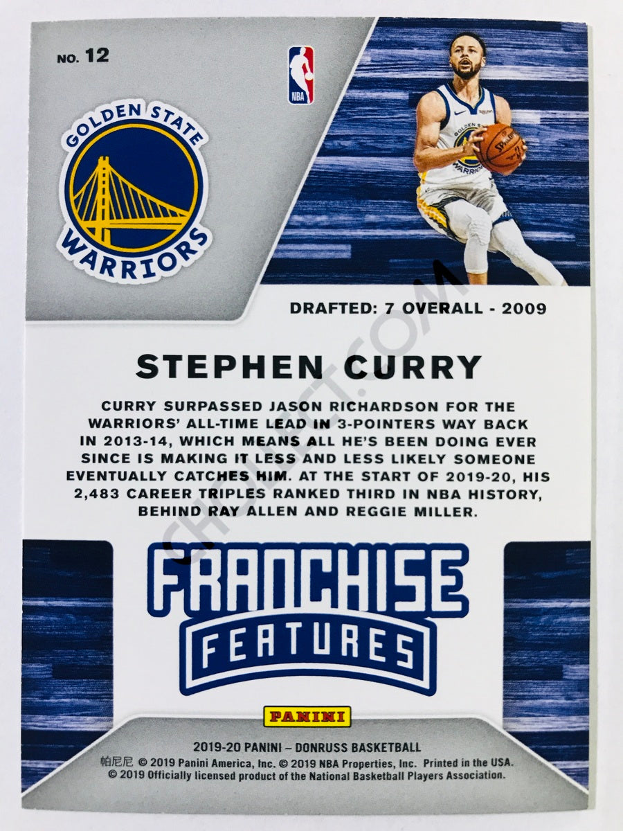 Stephen Curry - Golden State Warriors 2019-20 Panini Donruss Franchise Features #12