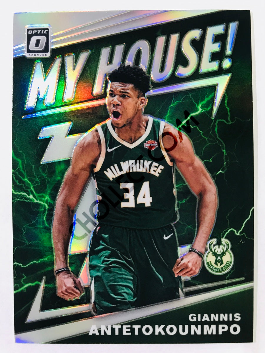 Giannis Antetokounmpo - Milwaukee Bucks 2019-20 Panini Donruss Optic My House! Holo #5