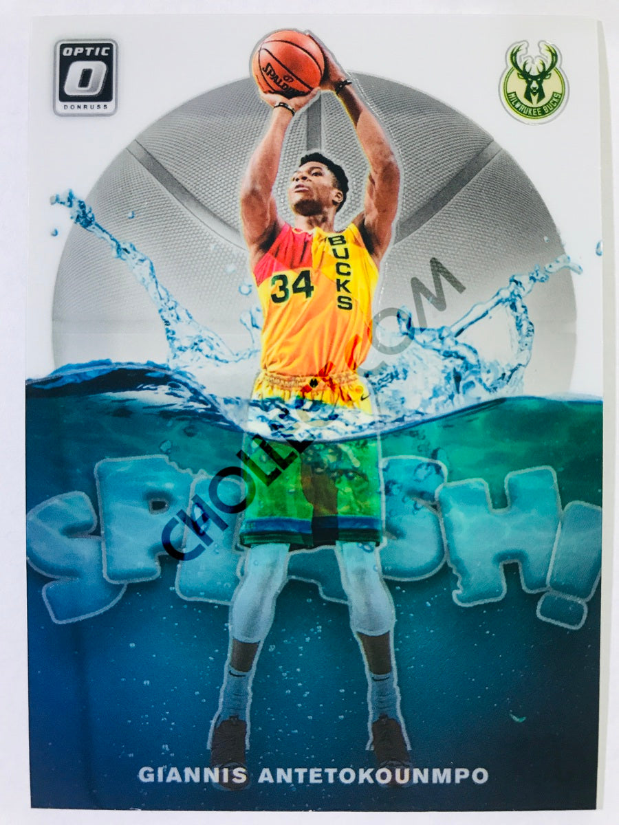 Giannis Antetokounmpo - Milwaukee Bucks 2019-20 Panini Donruss Optic Splash! Insert #3