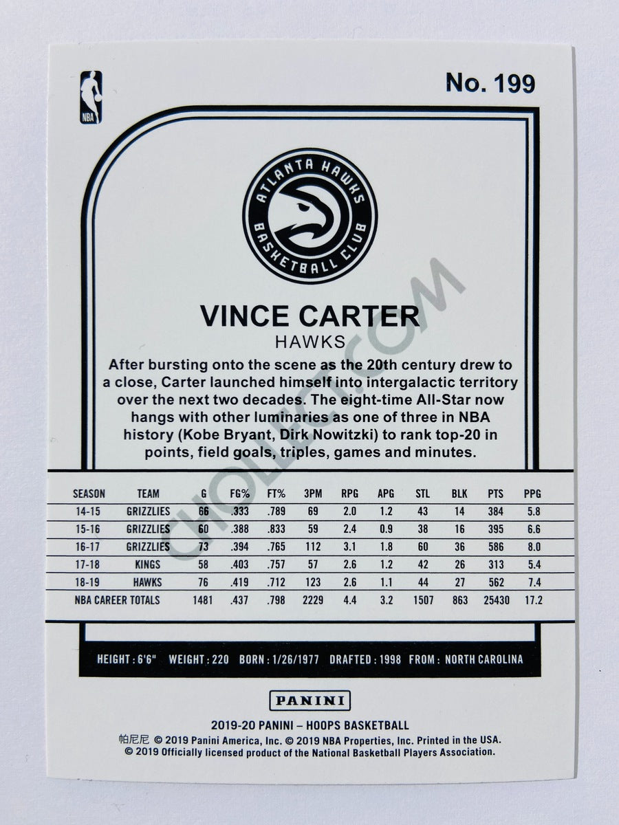 Vince Carter – Atlanta Hawks 2019-20 Panini Hoops #199