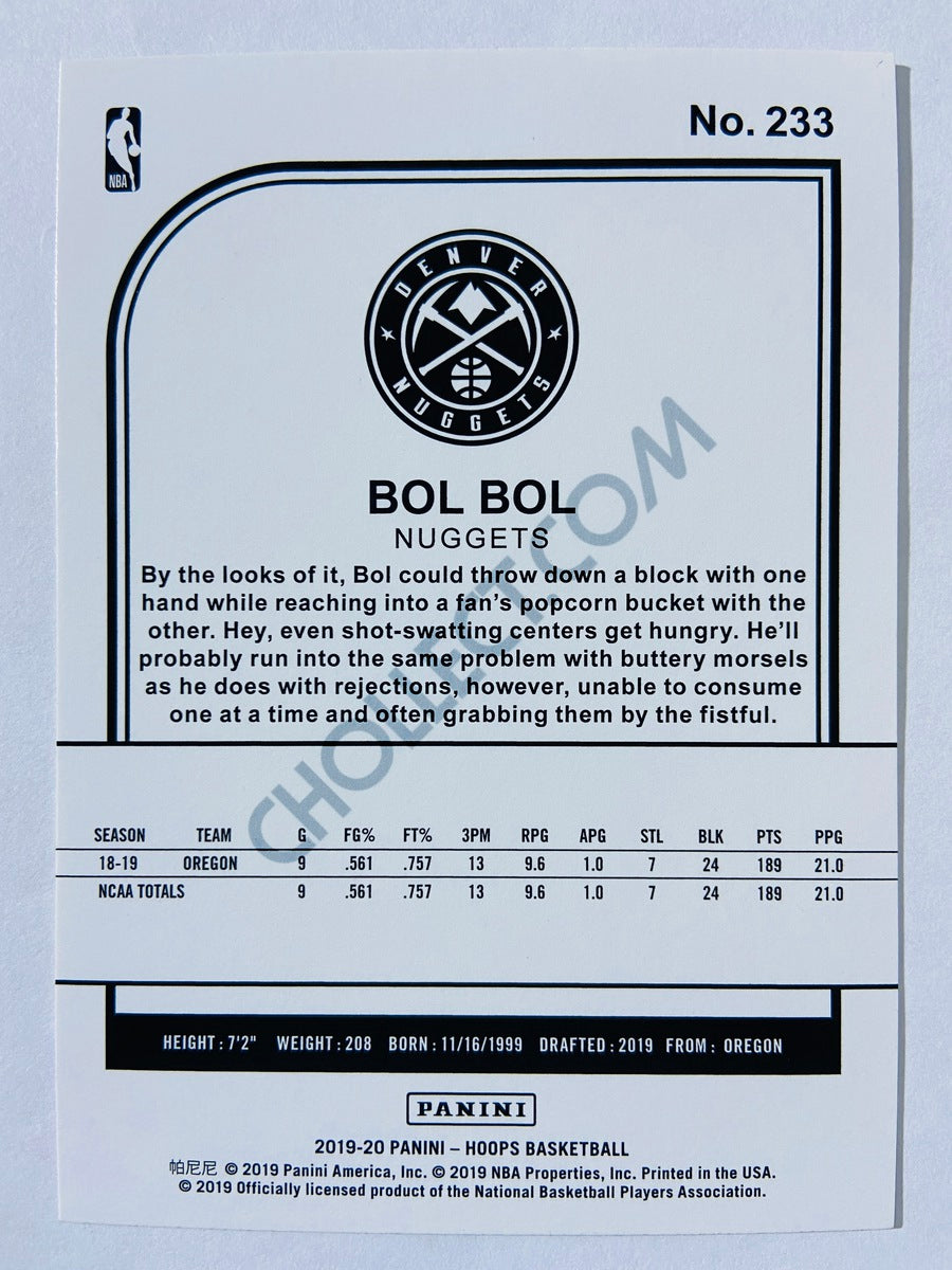 Bol Bol - Denver Nuggets 2019-20 Panini Hoops RC Rookie #233