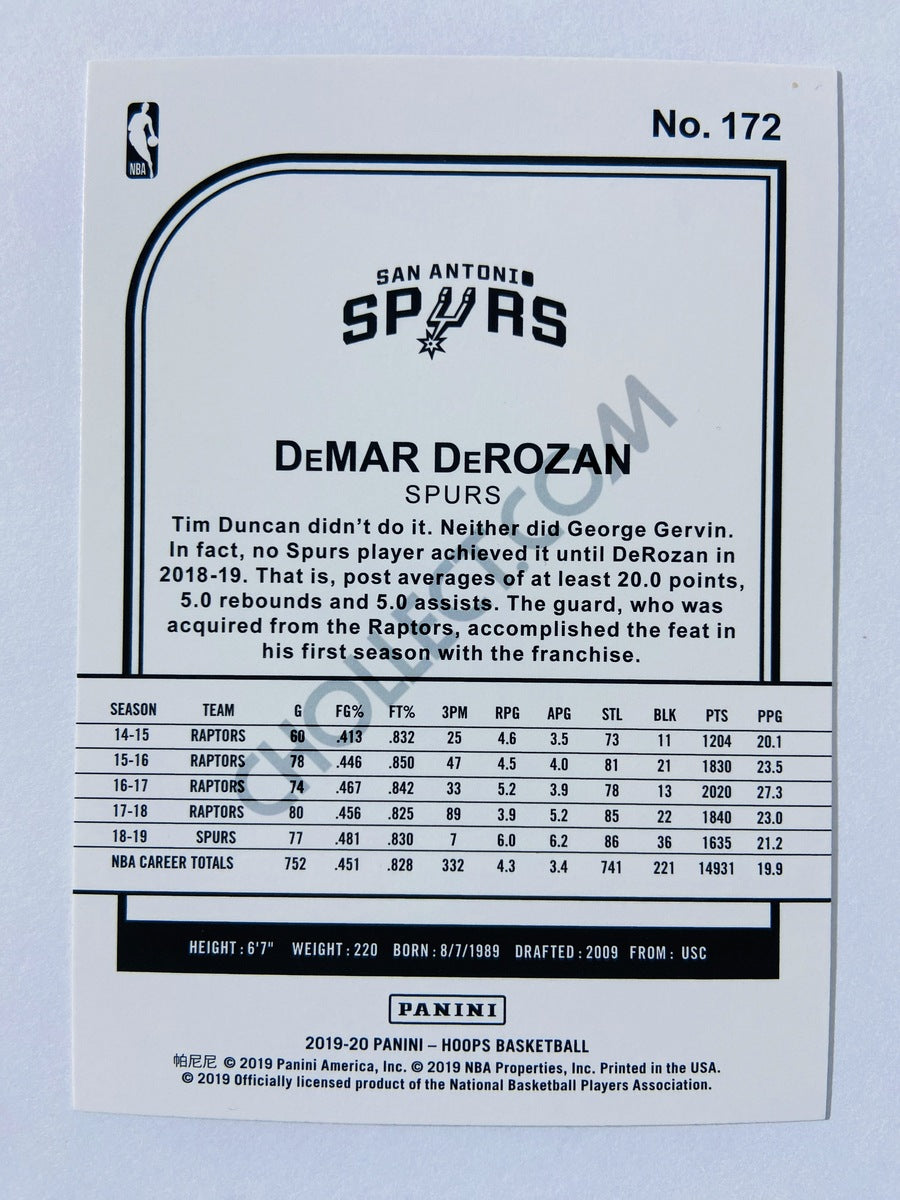 DeMar DeRozan – San Antonio Spurs 2019-20 Panini Hoops Blue Parallel #172