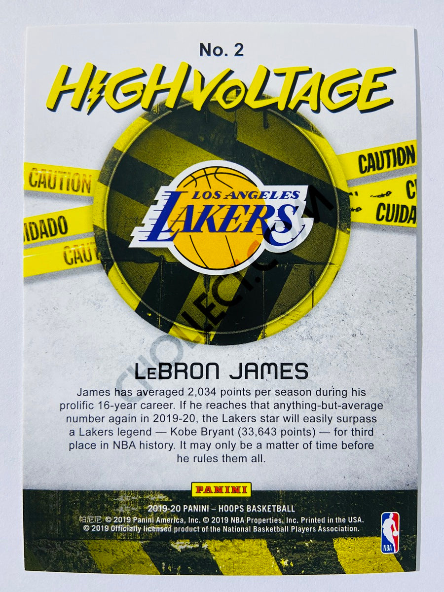 LeBron James - Los Angeles Lakers 2019-20 Panini Hoops High Voltage #2