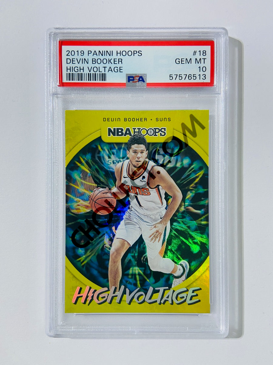 Devin Booker – Phoenix Suns 2019-20 Panini Hoops High Voltage #18 [PSA 10] SN: 57576513