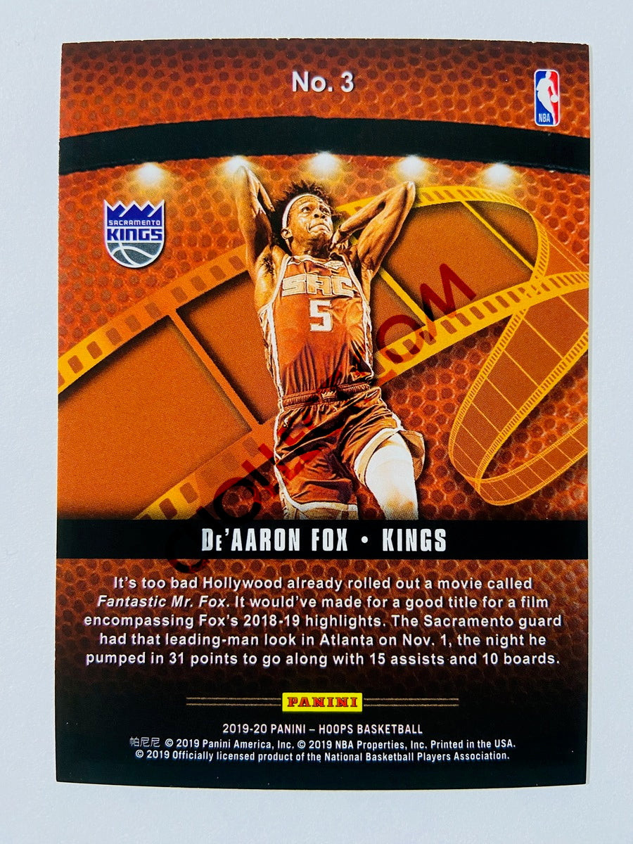 De'Aaron Fox – Sacramento Kings 2019-20 Panini Hoops Lights, Camera, Action Insert #3