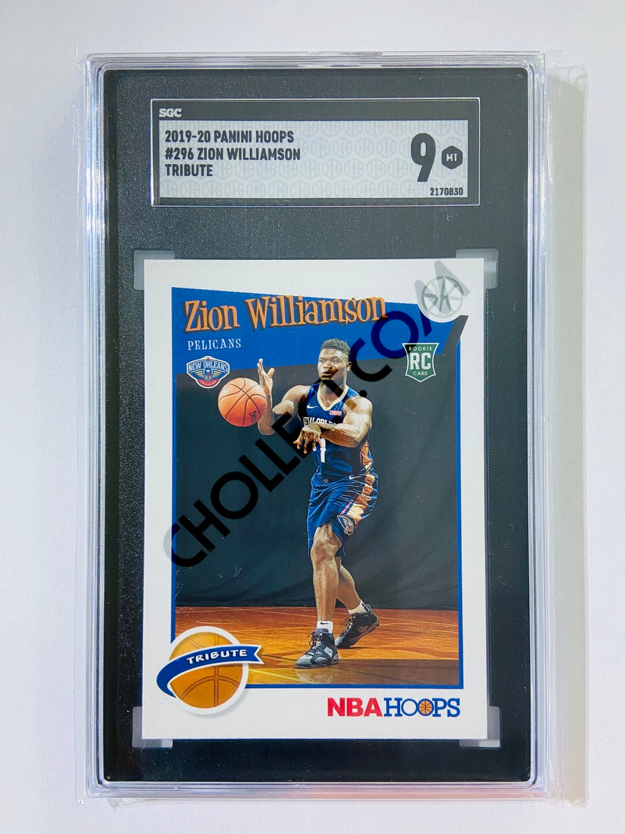Zion Williamson - New Orleans Pelicans 2019-20 Panini Hoops Tribute RC Rookie #296 [SGC MT 9] SN: 2170830