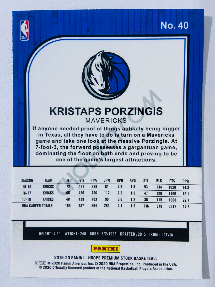 Kristaps Porzingis - Dallas Mavericks 2019-20 Panini Hoops Premium Stock #40