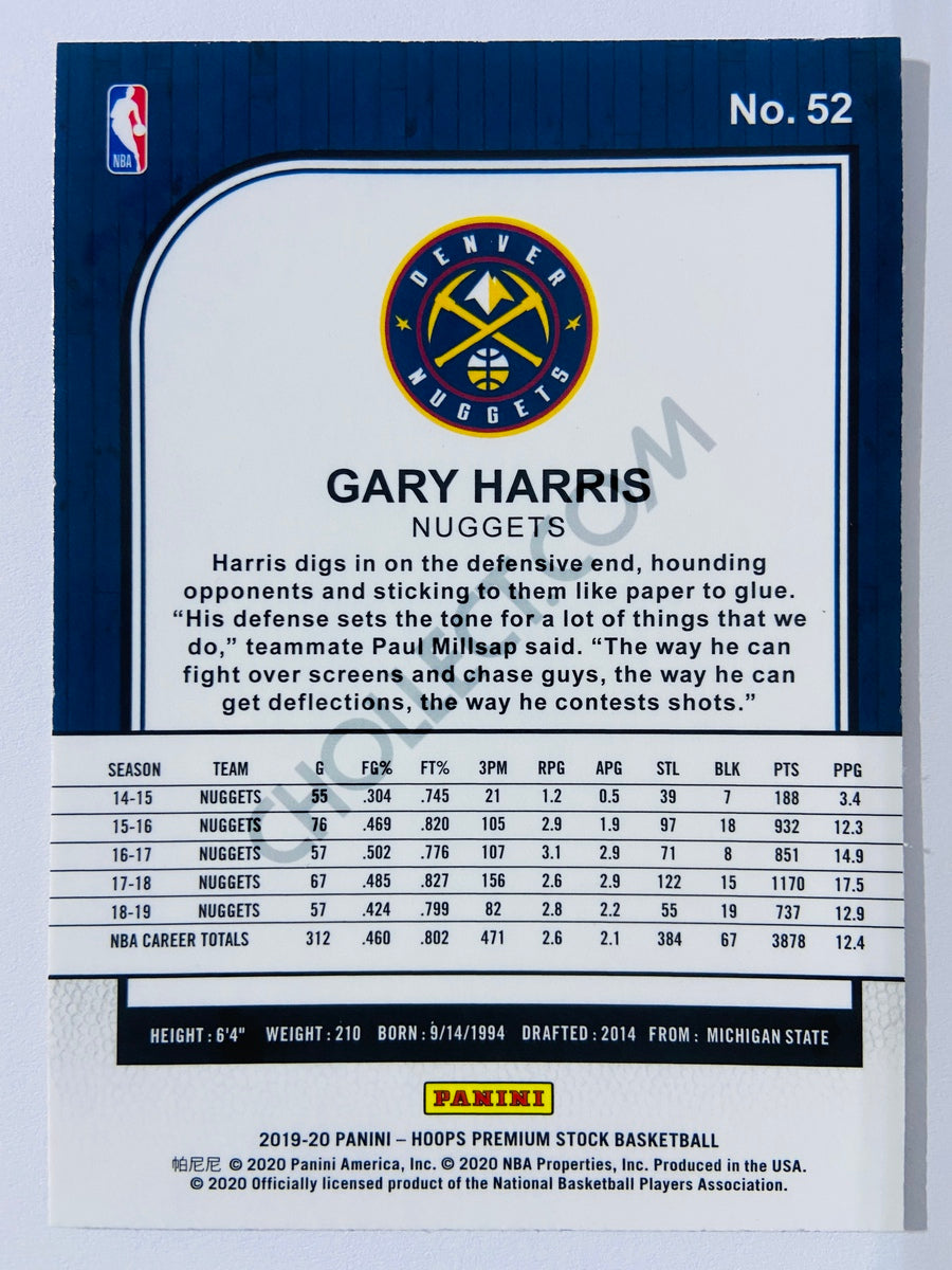 Gary Harris - Denver Nuggets 2019-20 Panini Hoops Premium Stock #52