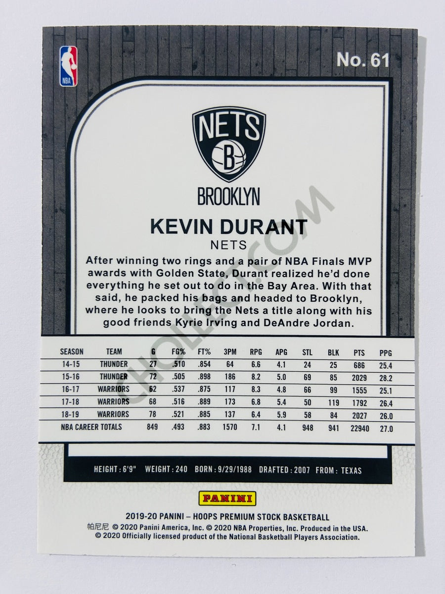 Kevin Durant – Brooklyn Nets 2019-20 Panini Hoops Premium Stock #61