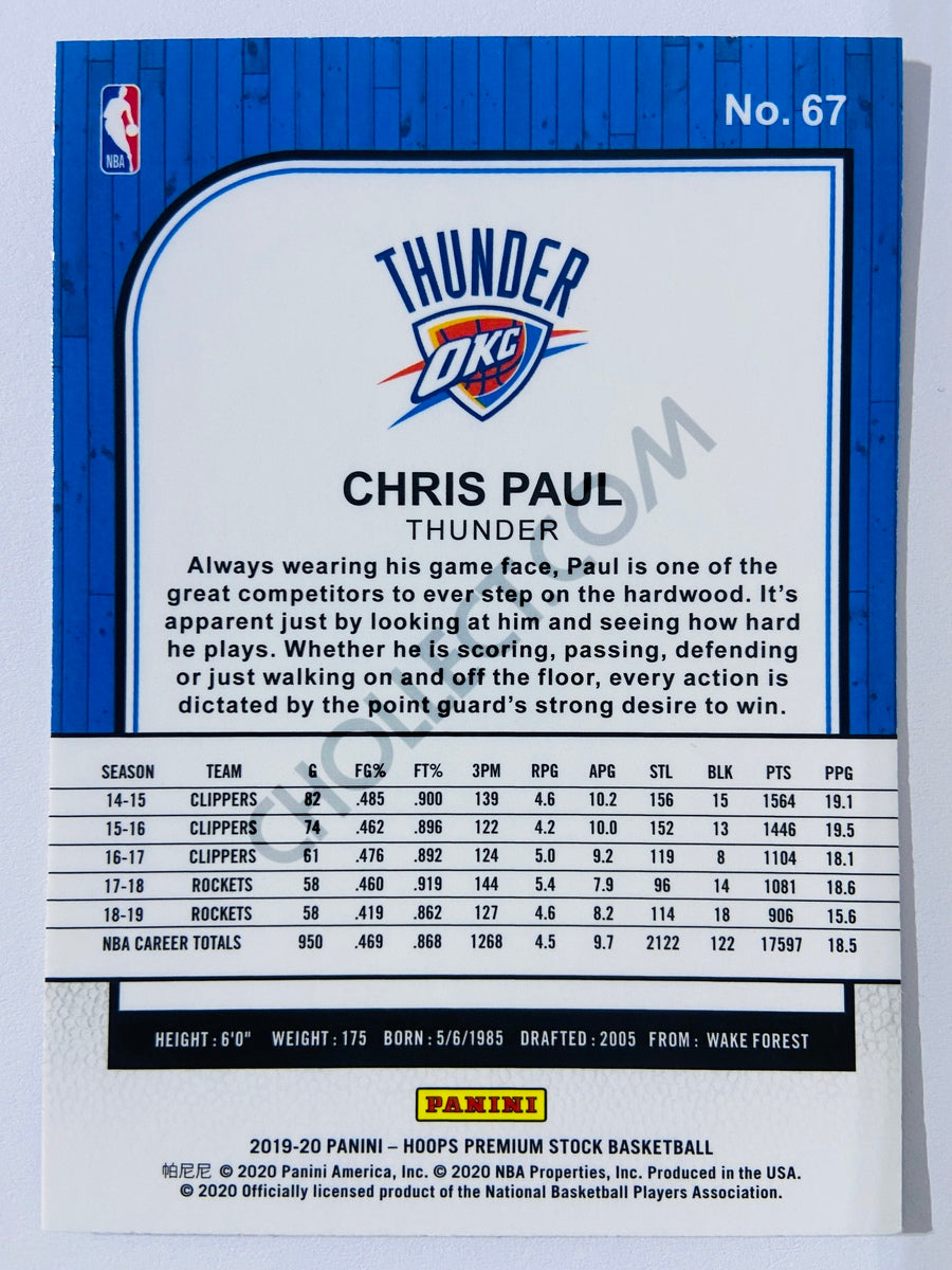 Chris Paul - Oklahoma City Thunder 2019-20 Panini Hoops Premium Stock #67