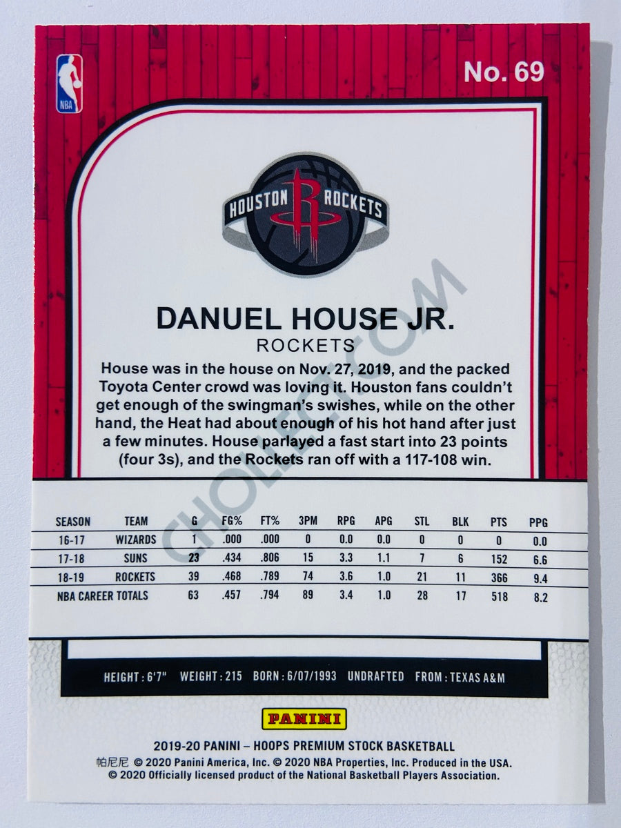 Danuel House Jr. - Houston Rockets 2019-20 Panini Hoops Premium Stock #69