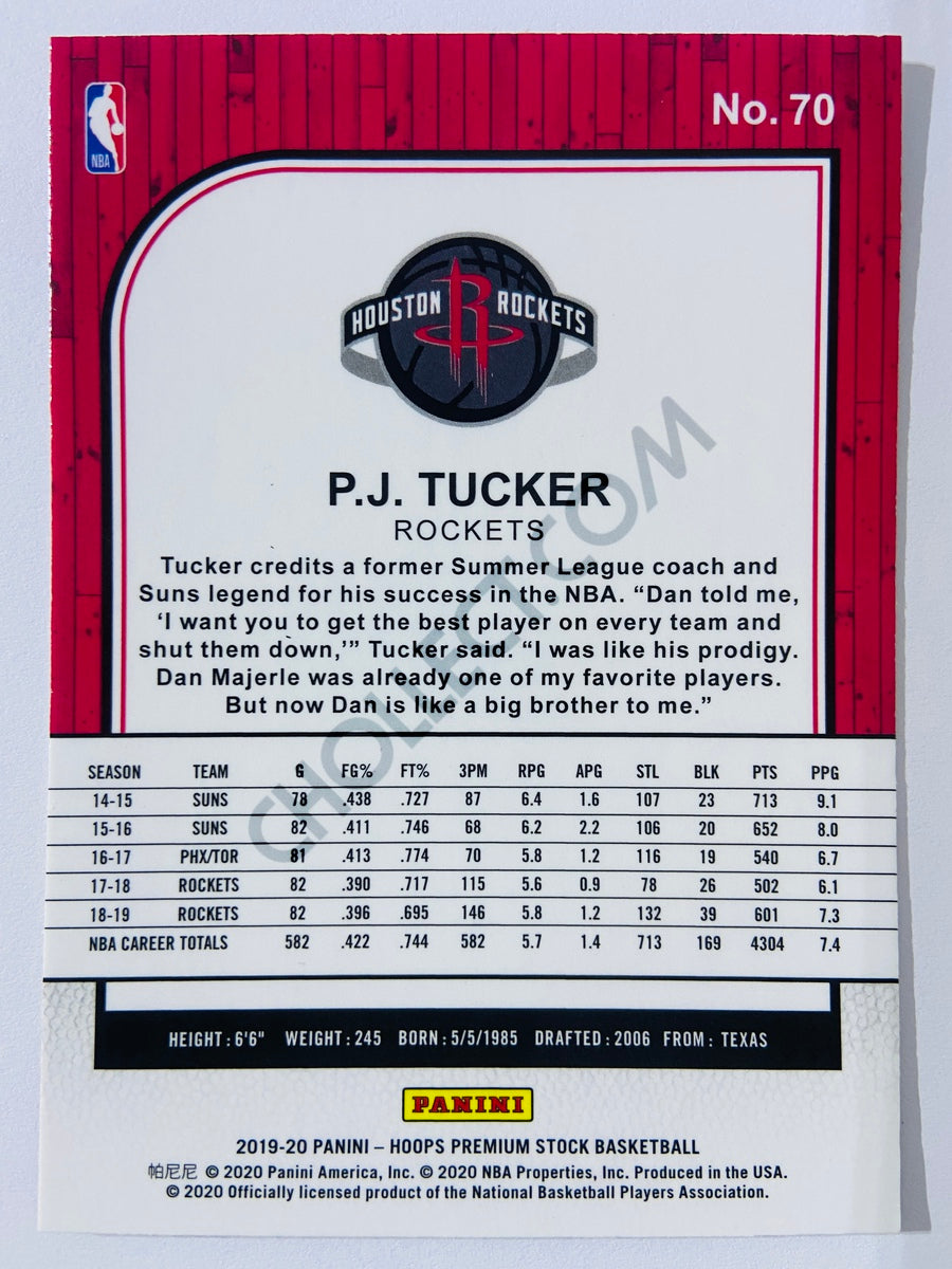 P.J. Tucker - Houston Rockets 2019-20 Panini Hoops Premium Stock #70
