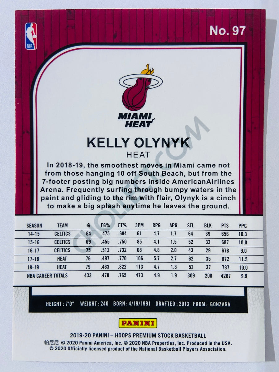 Kelly Olynyk - Miami Heat 2019-20 Panini Hoops Premium Stock #97