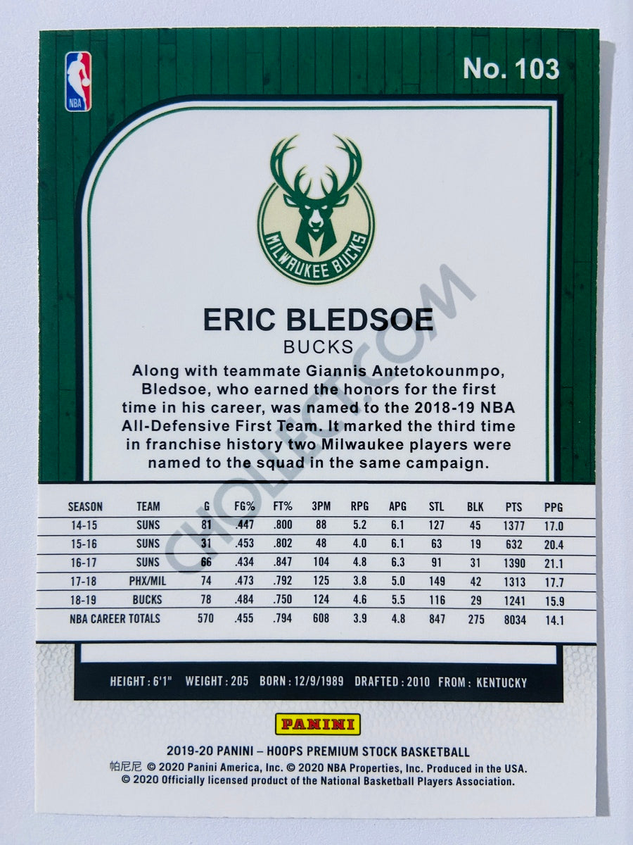 Eric Bledsoe - Milwaukee Bucks 2019-20 Panini Hoops Premium Stock #103