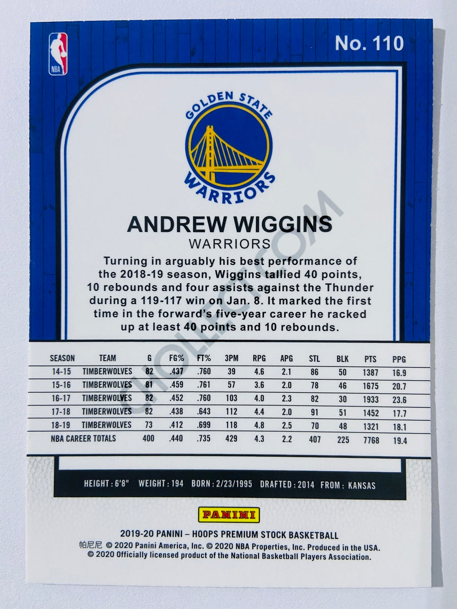 Andrew Wiggins - Golden State Warriors 2019-20 Panini Hoops Premium Stock #110