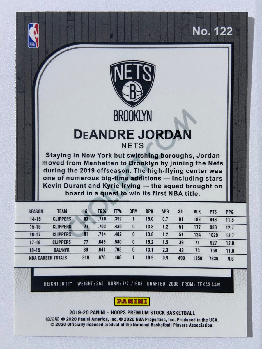 DeAndre Jordan - Brooklyn Nets 2019-20 Panini Hoops Premium Stock #122