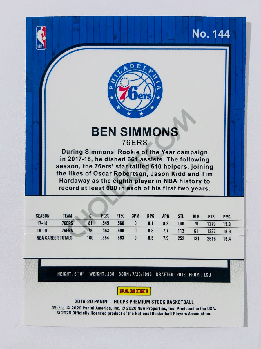 Ben Simmons – Philadelphia 76ers 2019-20 Panini Hoops Premium Stock #144