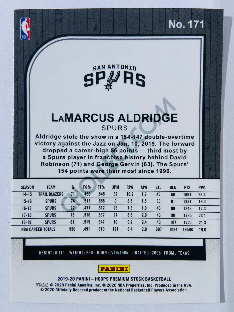 LaMarcus Aldridge - San Antonio Spurs 2019-20 Panini Hoops Premium Stock #171