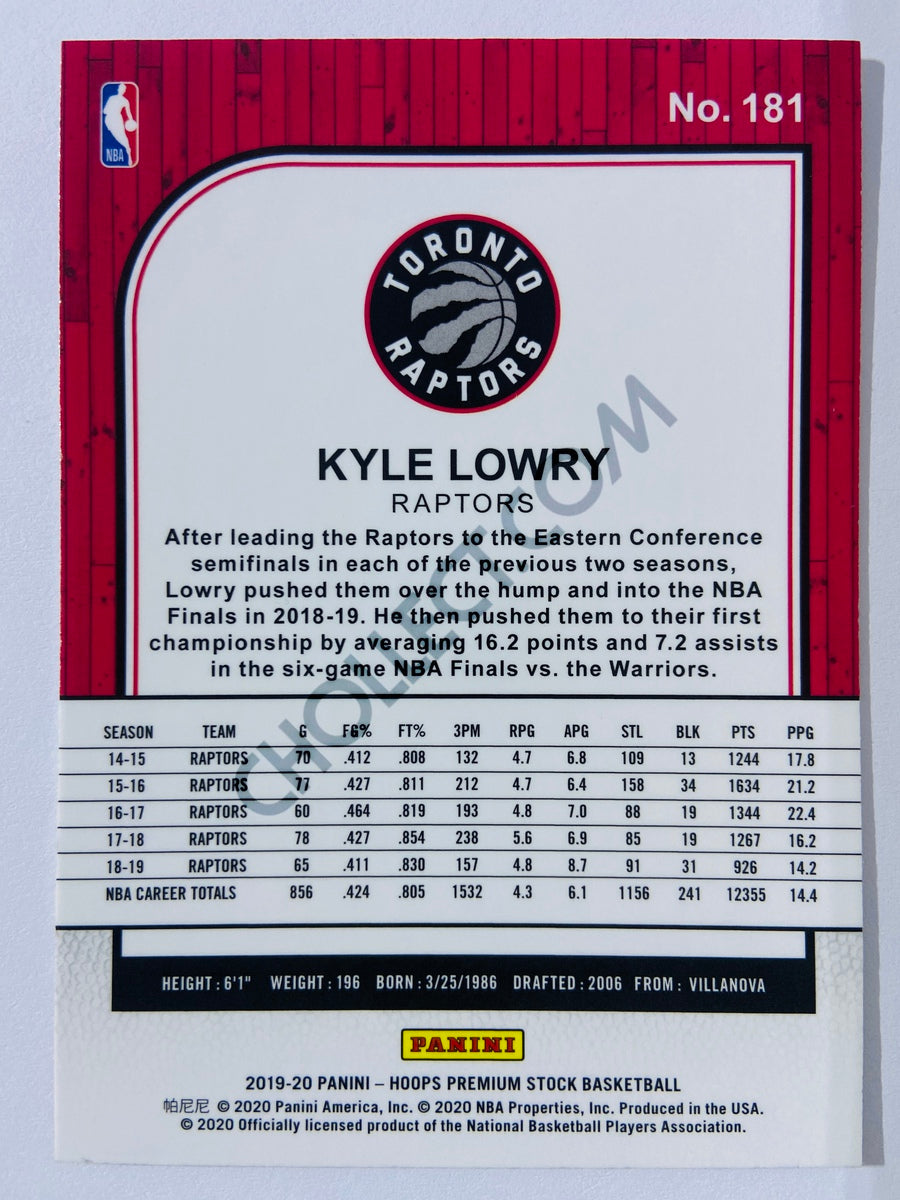 Kyle Lowry - Toronto Raptors 2019-20 Panini Hoops Premium Stock #181