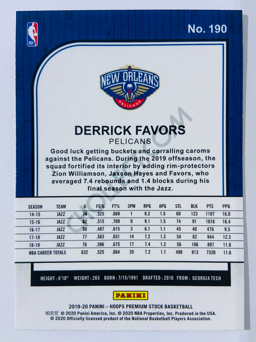 Derrick Favors - New Orleans Pelicans 2019-20 Panini Hoops Premium Stock #190