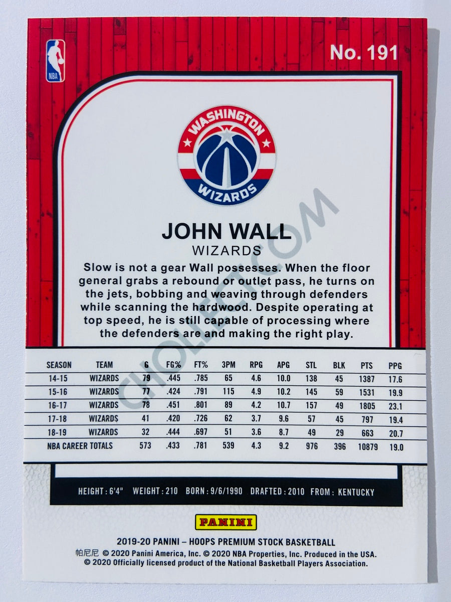 John Wall - Washington Wizards 2019-20 Panini Hoops Premium Stock #191